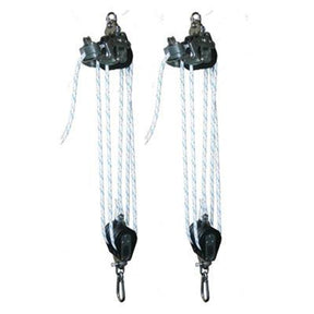 BL004 - Lift Tackle Large - Blocks with Cam Cleat and 3/8" Rope Included - Ready To Use