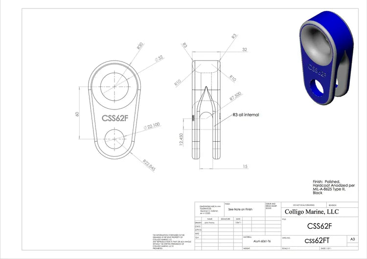 Colligo Fork Chainplate Distributors