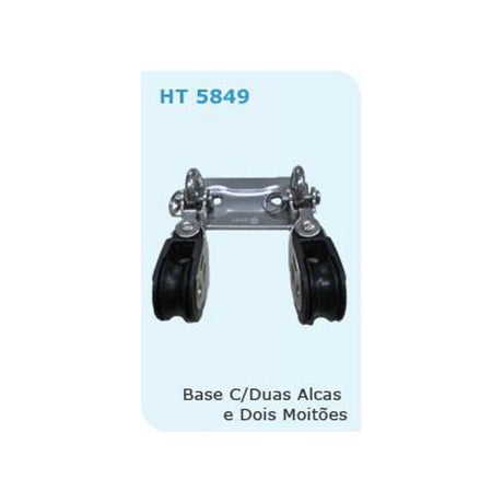 HT 5849 - Laser - Stainless Steel Plate With Loop And 2 Dynamic 20 Mm Blocks