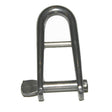 Key Pin Shackle with Bar Halyard Captive key pin - 5mm to 8mm (3/16" x 5/16")