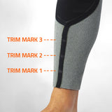 Vaikobi Hiker Force Suit Gen2 in black - leg length trimming guide