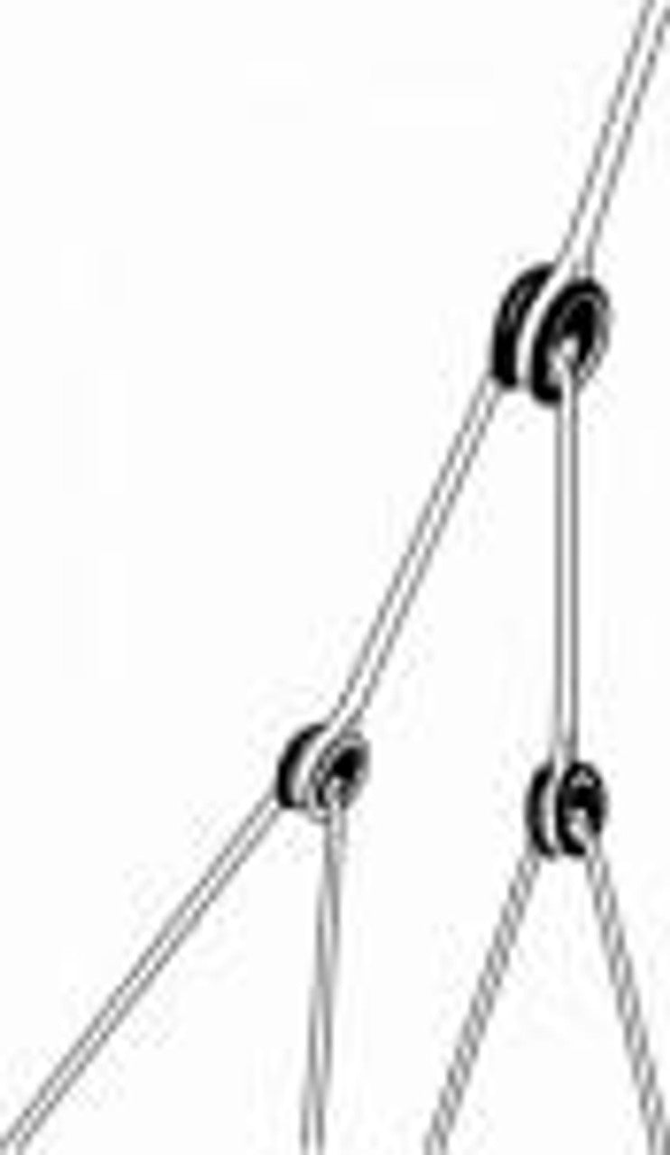 95010 - Friction Sheave - 40 mm Sheave- Web - Tie Sheave - Control Line Eye