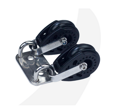 Block plate, with 29mm Harken Carbo Blocks