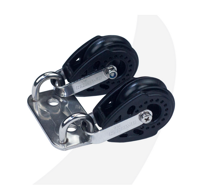 Block plate, with 29mm Harken Carbo Blocks