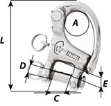HR snap shackle with clevis pin - Length: 70 mm