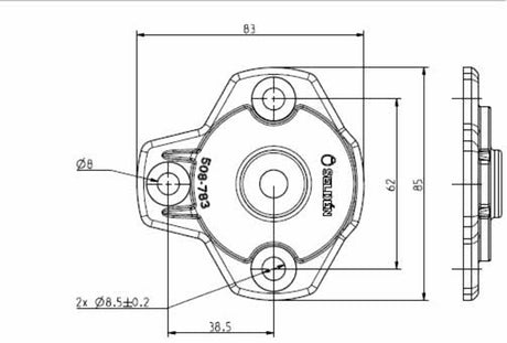 Selden Bow Bracket Gennaker Pole dia. 72