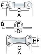 Harken Stainless Steel Eye Straps