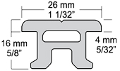 Harken 26 mm Switch Mast Track